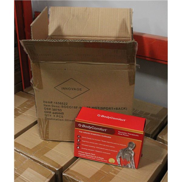 NEW CASE W/8 BOXES OF BODY COMFORT REUSABLE HEAT