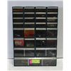 Image 1 : WALL MOUNT BIN UNIT 27 BINS W/CONTENTS