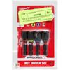 Image 1 : MILWAUKEE IMPACT MAGNETIC NUT DRIVER SET 4PC
