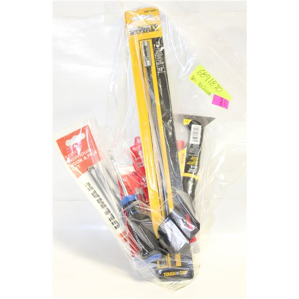 NEW HAND TOOLS + DRILL BITS MILWAUKEE, MASTERCRAFT