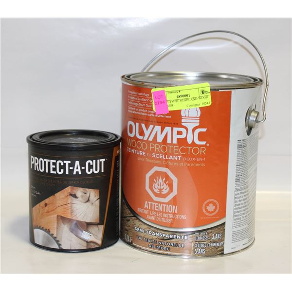 NEW OLYMPIC STAIN AND WOOD PRESEVER