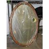 Image 1 : 28X39 OVAL SOLID OAK FRAME MIRROR