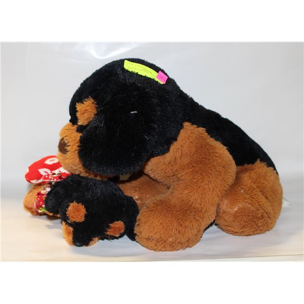 ROTTWEILER MOM + PUPPY STUFFIE SET