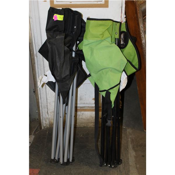 PAIR OF OUTDOOR FOLDING LAWN CHAIRS