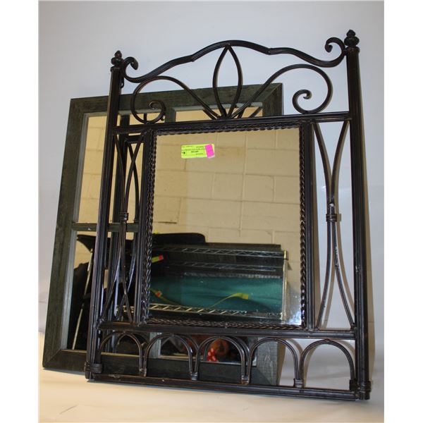 WROUGHT IRON AND FARMHOUSE STYLE MIRRORS