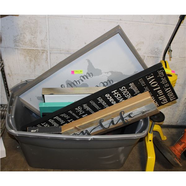 LOT OF 13 WALL DECORATIONS