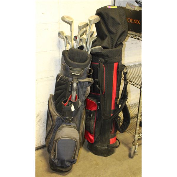 2 GOLF BAG WITH CLUBS - VARIOUS BRANDS