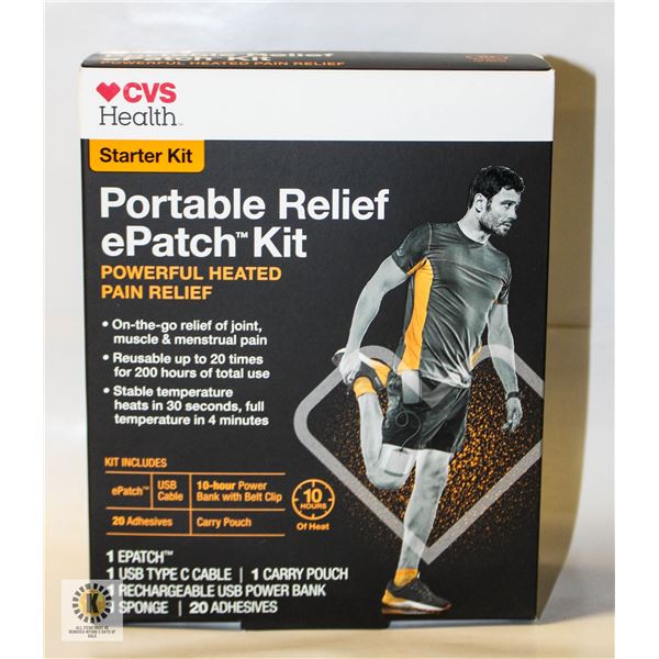 BRAND NEW CVS HEALTH PORTABLE RELIEF EPATCH KIT
