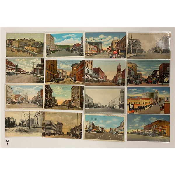 Main Streets & Street Scene Postcards Approx. 70