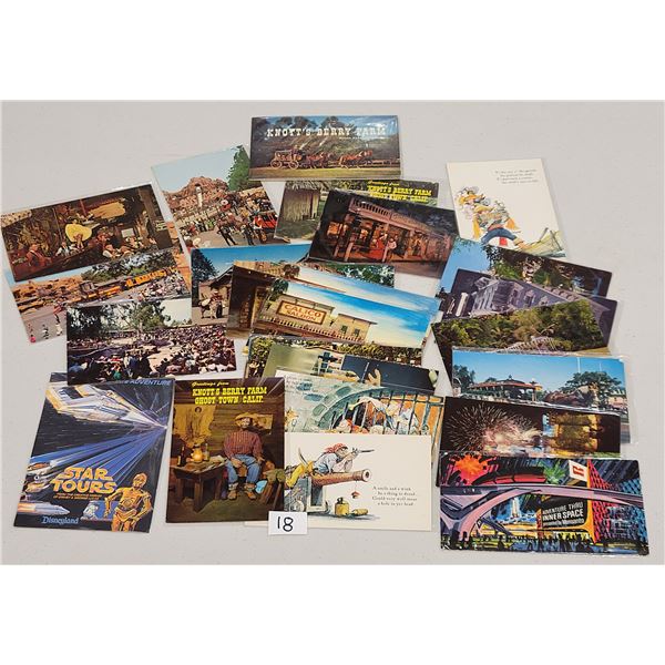 Disney & Knott's Berry Farm Amusement Park Postcards 27