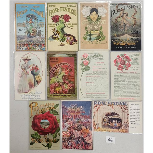 Portland, Oregon Rose Festival Postcards 11