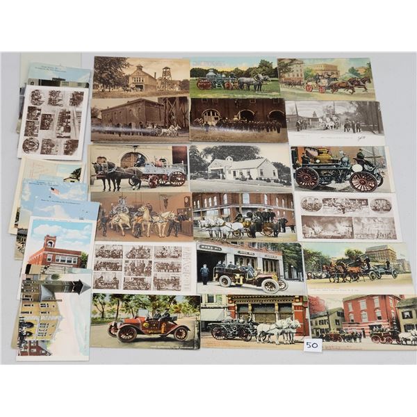 Fire Departments & Related 28 Postcards