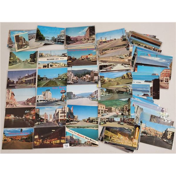 Main Streets & Street Scene Postcards 120+