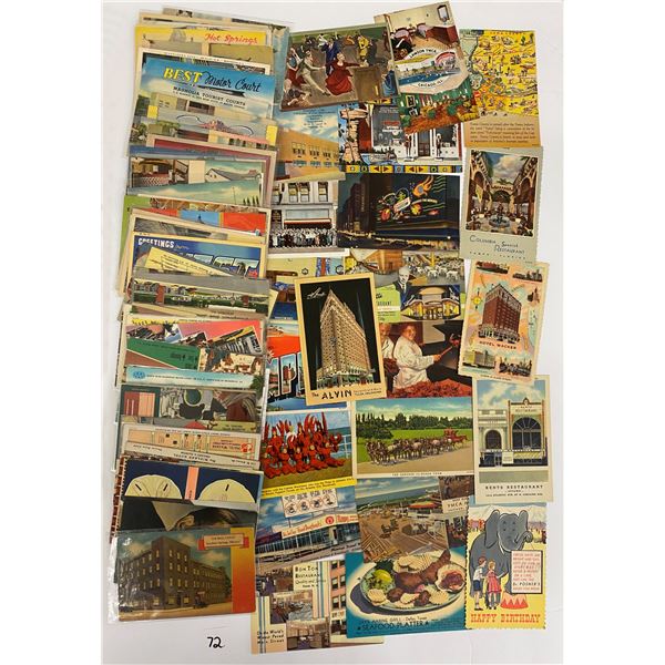 Colorful Linens - Advertising & More Approx. 75 Postcards