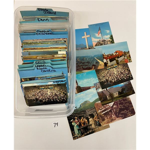 US States Sorted Box 450+ Postcards