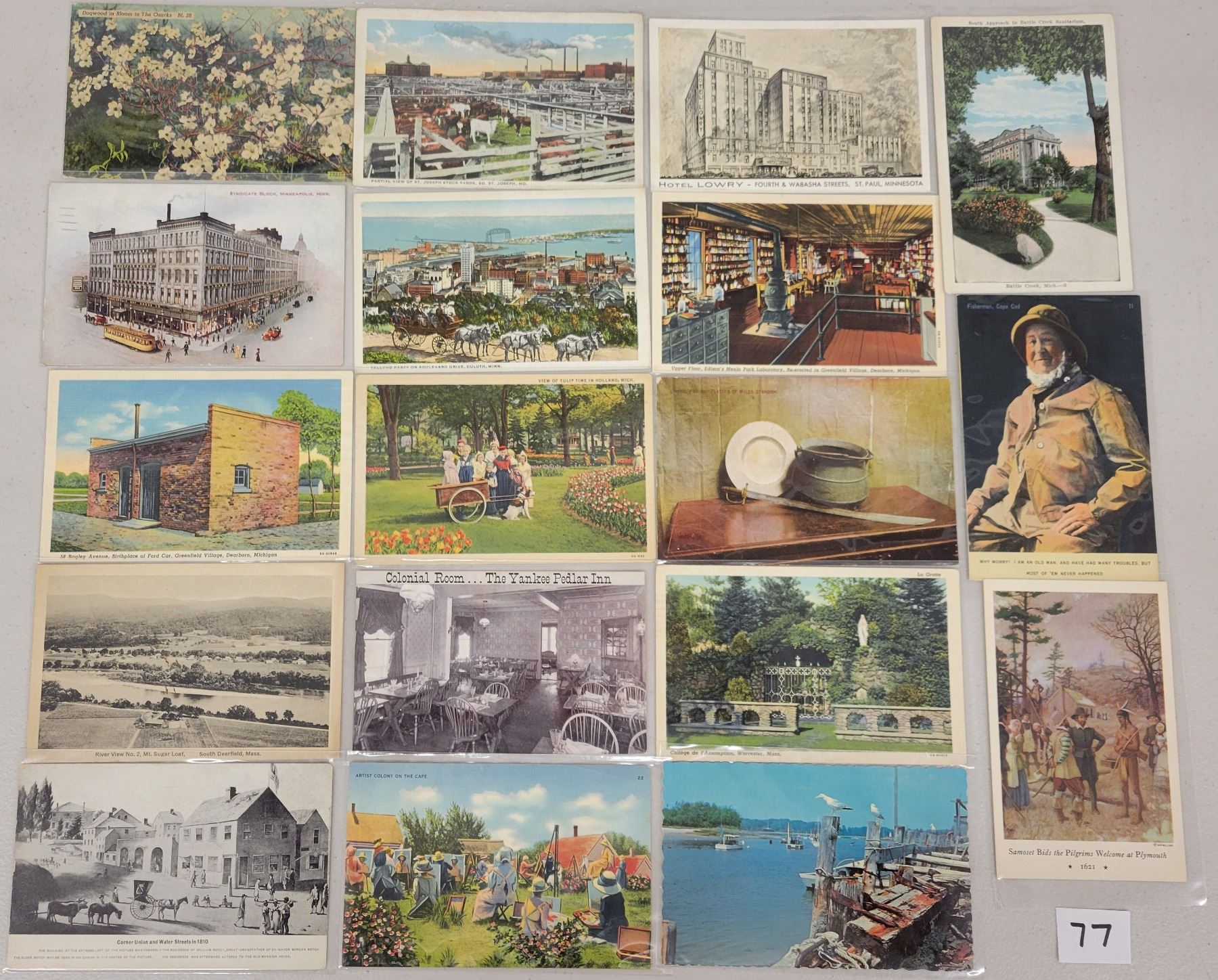 Box of USA Sorted States 485+ Postcards