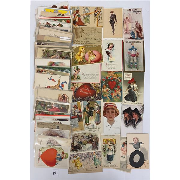 Holiday Greeting Group of Approx. 70 Postcards