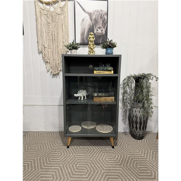 # Custom Refinished MCM Record Cabinet by "Rebel Restorations" - 40" tall x 28" wide x 15" deep