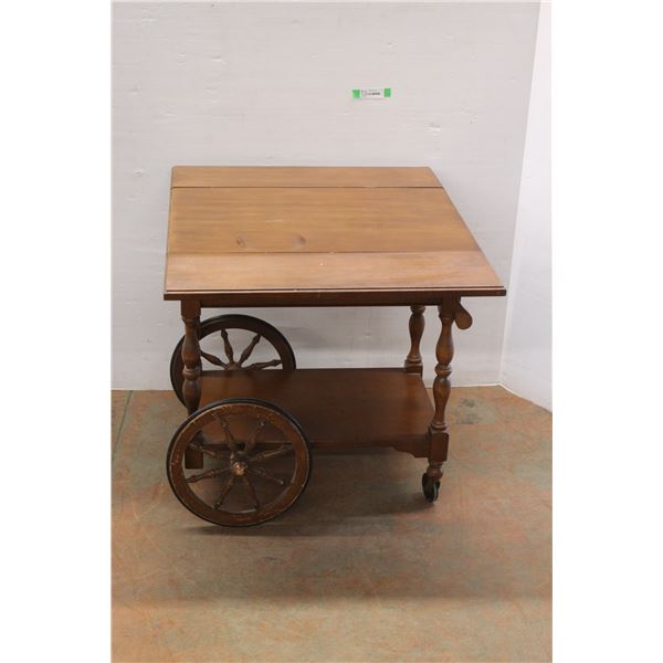 *Solid Wood Tea Wagon 28'' T x 28'' L x 35'' W