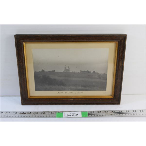 Antique Framed Mont St Eloy, France 1924 Art Print 14 1/2'' x 11''