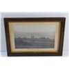 Image 2 : Antique Framed Mont St Eloy, France 1924 Art Print 14 1/2'' x 11''