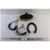 Image 1 : Riding Spurs, Horse Shoe and Grooming Brush