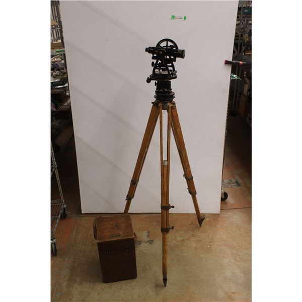 Antique Gurley Surveyors Transit and Stand 59'' Tall - Cannot Ship