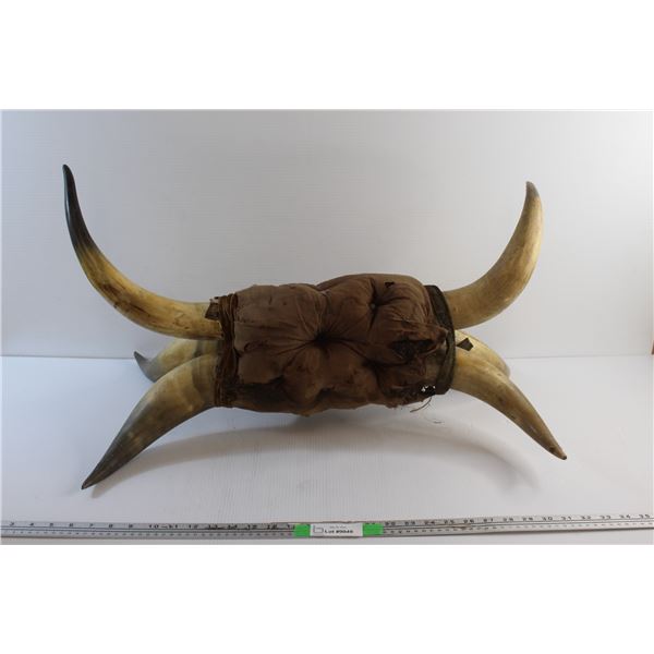 *Antique Horn Foot Stool - As Is - 15'' x 26'' x 17''