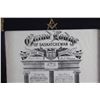 Image 4 : Vintage Framed Grand Free Mason Lounge of Saskatchewan Print - 21'' x 16''
