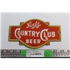 Image 1 : Country Club Beer Enamel Sign 8'' x 5''