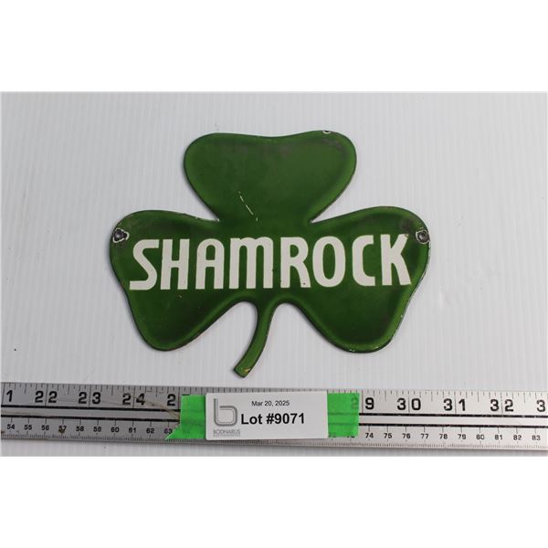 Shamrock Enamel Sign 6'' x 7 1/2''