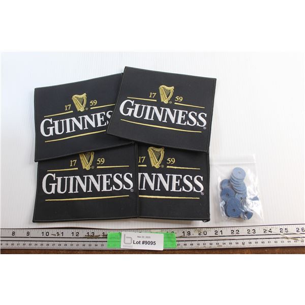 (4) Guinness Patches 7'' x 6'' and Meat Ration Tokens