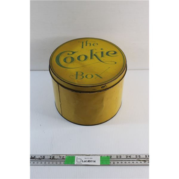 Vintage Tin Cookie Box 8 1/2'' x 6 1/2''