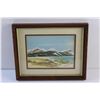 Image 2 : Framed Mountain Range View Art Painting 11'' x 9''