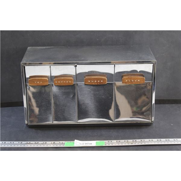 Wall Mount Mid Century Chrome Canister 16 1/2'' x 9'' x 6''