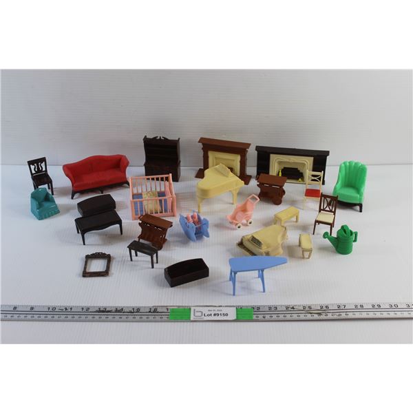 Vintage Plastic Dollhouse Furniture