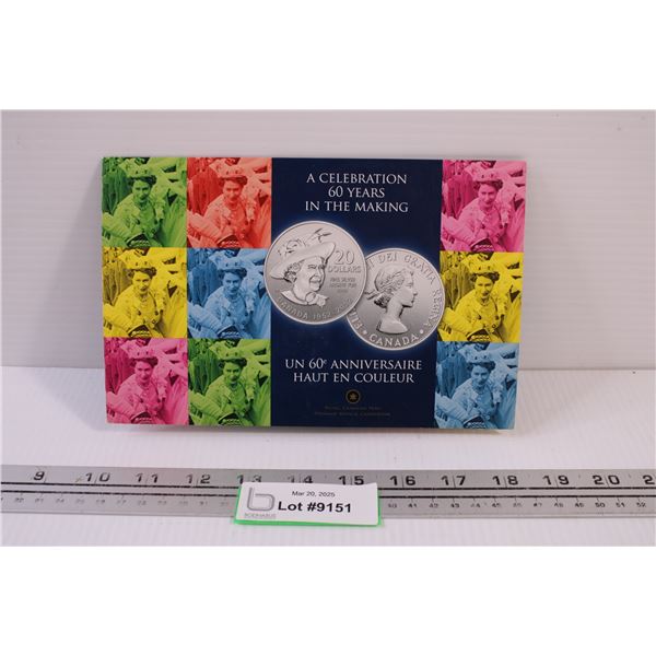 2012 Silver 20 Dollar Queens Commemorative Coin in Folder