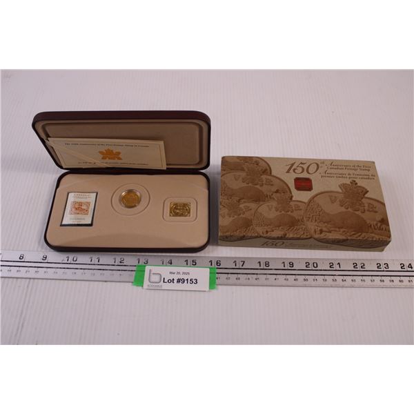 Royal Canadian Mint 150th Anniv. of the Postage Stamp Stamp and Coin Set