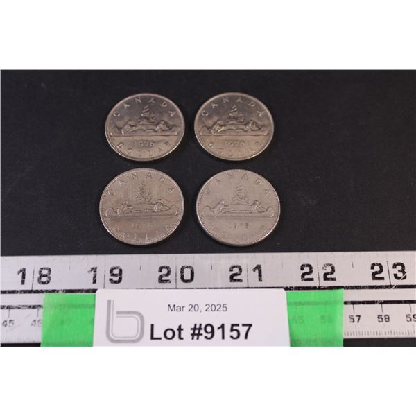 1-1975 and 3-1976 Canadian Voyager Nickel Dollars