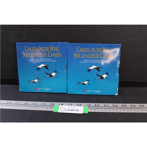 Canada on the Wing 50 cent Birds of Canada 2 coin sets (x2), Puffin,Crane, Ptarmigan and Grey Jay