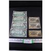Image 1 : (4) 1967 Centennial Canadian Dollar Bills with dates, (2) 900 Boville signed 25 cent Shinplasters an