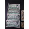 Image 2 : (4) 1967 Centennial Canadian Dollar Bills with dates, (2) 900 Boville signed 25 cent Shinplasters an