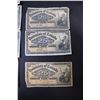 Image 3 : (4) 1967 Centennial Canadian Dollar Bills with dates, (2) 900 Boville signed 25 cent Shinplasters an
