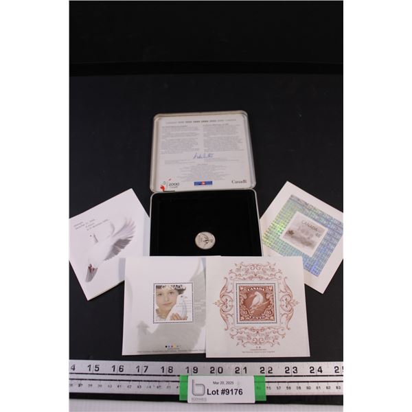 1999-2000 Canada Post Commemorative Stamp and Coin Set