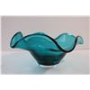 Image 2 : Blue Decorative Glass Dish (5 1/2' High x 11" Diameter)
