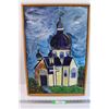 Image 1 : Smuts Church 1998 Painting by Jan Corcoran (25x17x2")