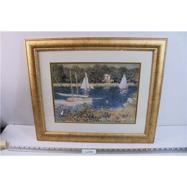 Sailboat and Lake Print (23 1/2x19 1/2 x 1")