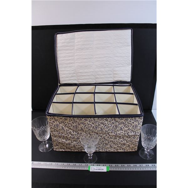 (10) Assorted Crystal Glasses in Case.