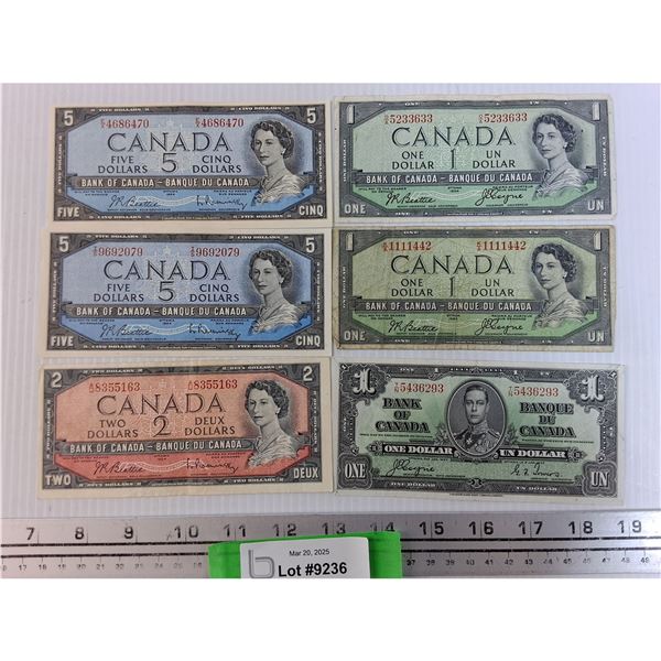 ^Lot of Small Denomination Canadian Currency
