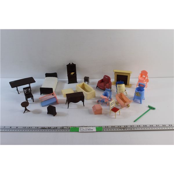 Vintage Plastic Dollhouse Furniture